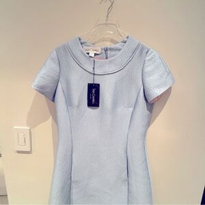 NWT- Sara Campbell Boston Cap Sleeve Shift Dress Light Blue Size 8